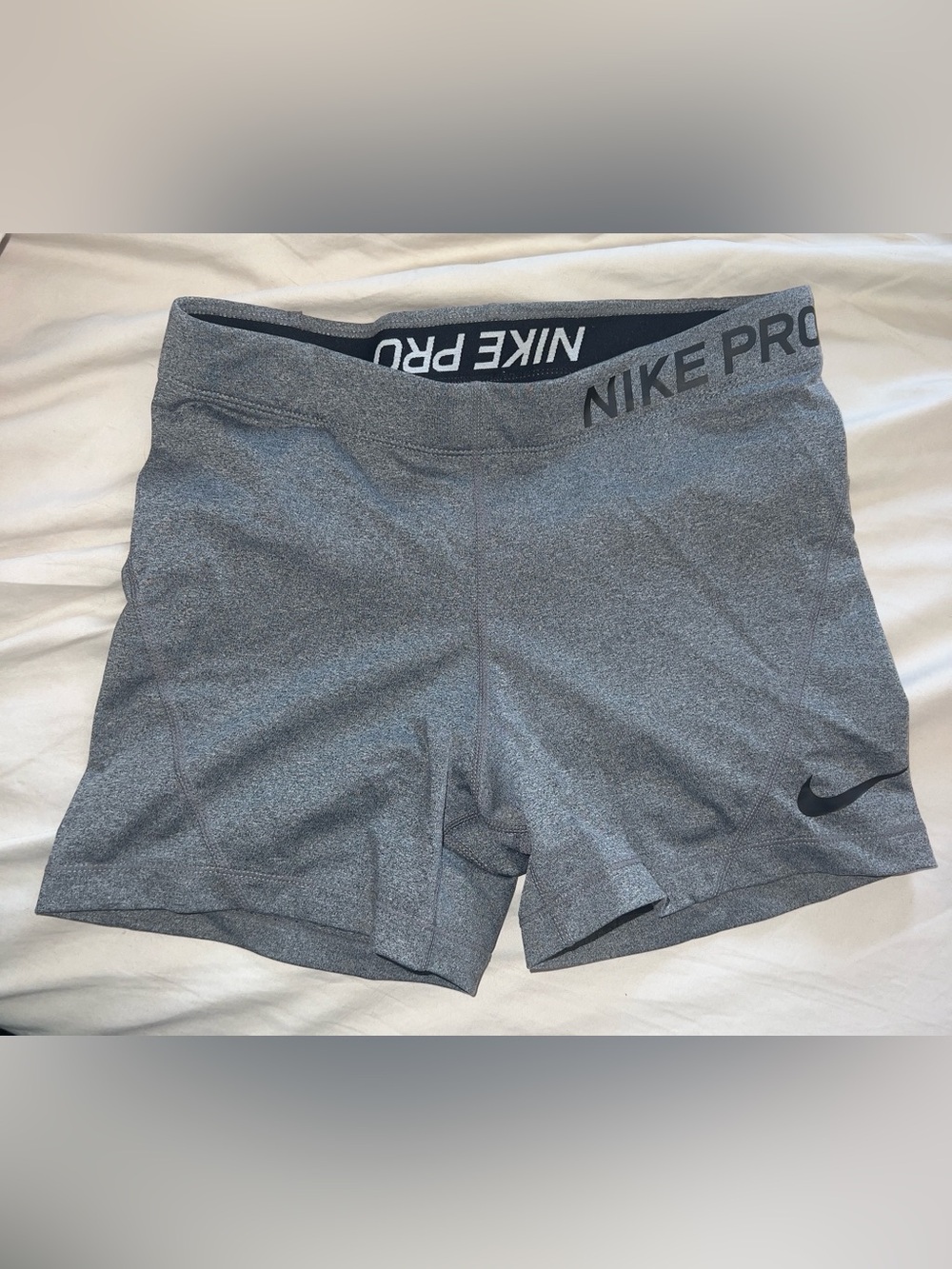 Nike Pro Women's Heather Gray Compression Shorts